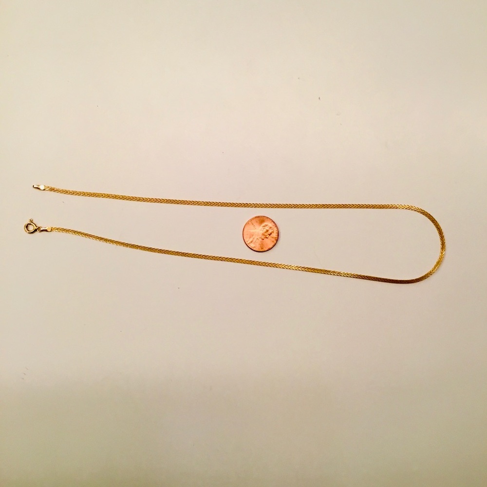 14k Gold Patterned Chain Necklace